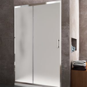Mampara de ducha Frontal 1+1 con puerta corredera y lateral fijo
