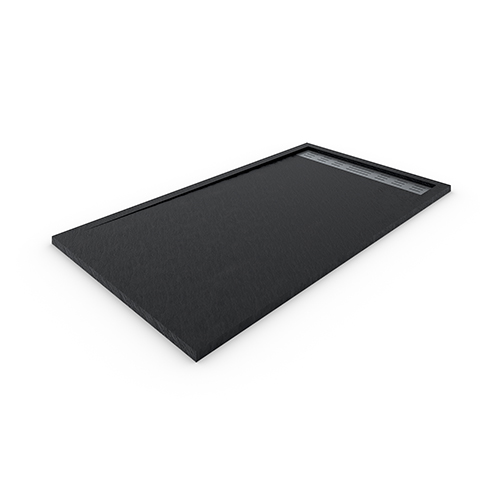 Plato de ducha con marco negro 70x170 cm